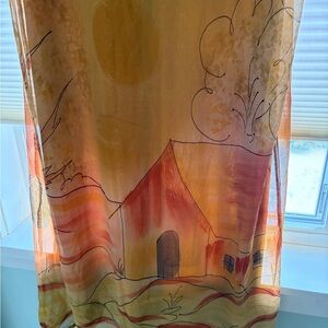 NWT vintage Nancy K Orange Button-Down Dress